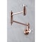 Kingston Brass KS310PXAC Restoration Two-Handle Wall Mount Pot Filler, Antique Copper KS310PXAC - alternate 6